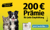 Werbebanner: 200 € Prämie für jede Zeitungs-Empfehlung. Slogan: Immer wissen, was los ist. Jetzt bestellen.